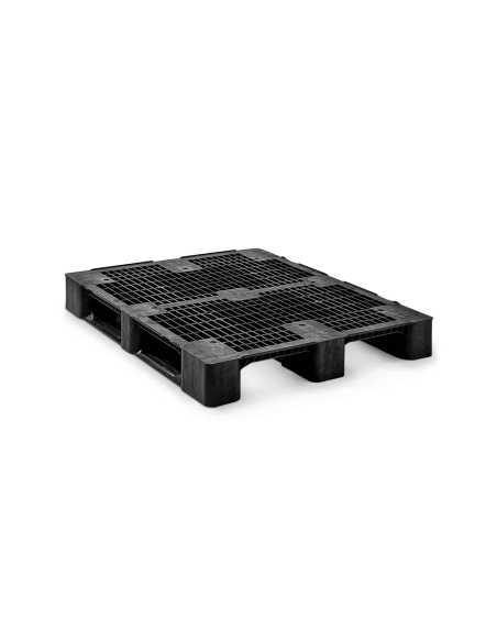 Palette plastique médium 1200 x 1000 - Plateau ajouré -  3 semelles
