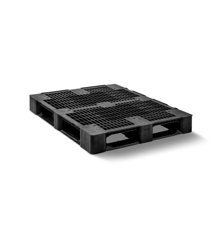 Palette plastique médium 1200 x 1000 - Plateau ajouré - 5 semelles