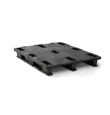 Palette plastique légère 1200 x 1000 - Plateau plein - 3 semelles