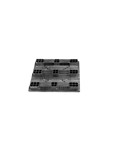 Palette plastique lourde 1300 x 1100 - Plateau ajouré - 3 semelles