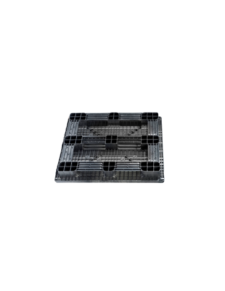 Palette plastique 1300 × 1100 - Plateau ajouré - 5 semelles