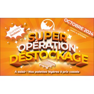EN OCTOBRE, ON DÉSTOCKE !!! 