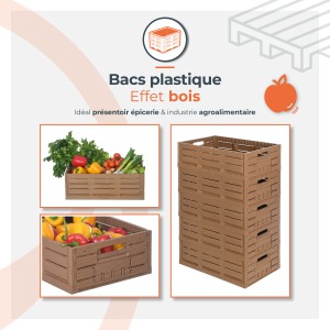 BACS PLIABLES PLASTIQUE EFFET BOIS ! 