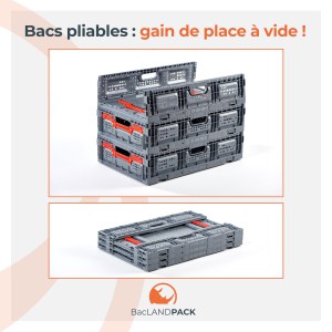 BACS PLIABLES : GAIN DE PLACE À VIDE ! 